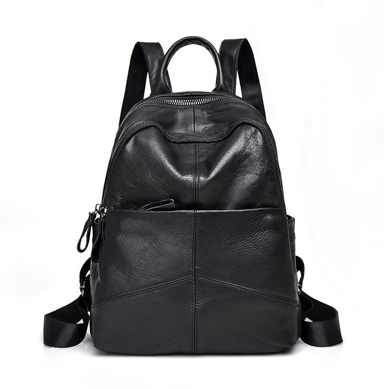 women's genuine leather backpack bag casual waterproof real  cowhide backpacks female luxury back pack women travel bagpack