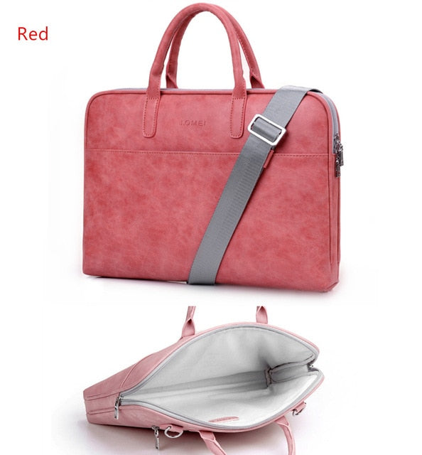 Fashion PU Leather Laptop bags for women 14 15 15.6 17.3 inch for macbook air 13 inch casual portable waterproof  Notebook bag