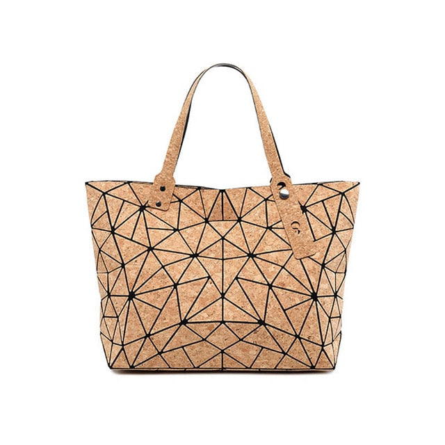 W638 KANDRA Diamond Geometric Cork Backpack Deformation Student School Bags For Teenage Girl Totes Travel Bags Dropshipping