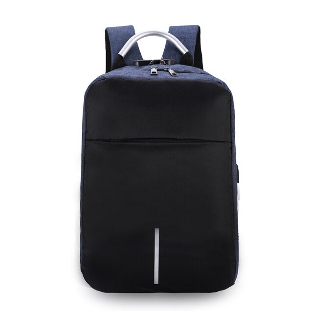 Laptop Backpack Men USB Charging 15.6 Inch Computer Notebook Anti-theft Business Travel School Bag Casual Oxford Female Mochila
