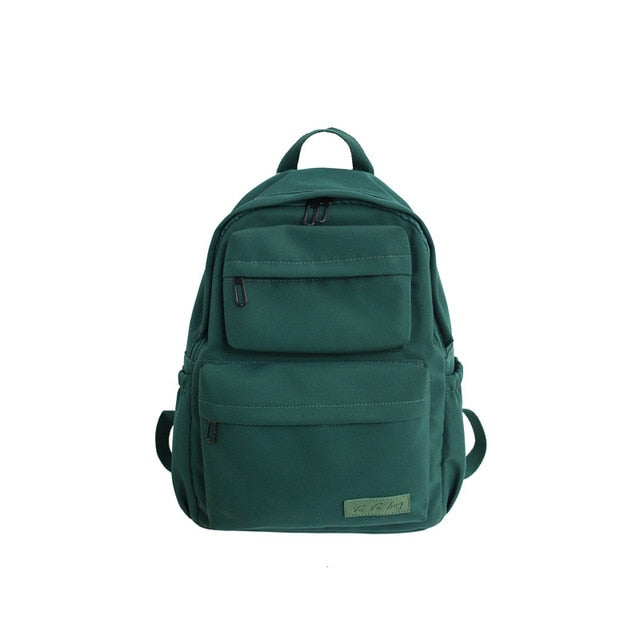 HOCODO New Waterproof Nylon Women Backpack 2020 Solid Color Casual Backpack For Teenagers Women Large Capacity Ladies Schoolbag