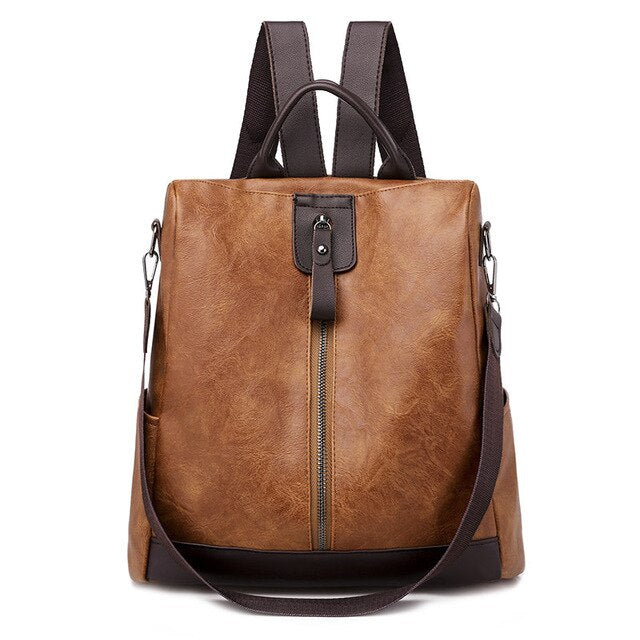 2020 New Multifunction Backpack Women Leather Backpack Large Capacity School Bags for Girls Fashion Female Bagpack Mochila