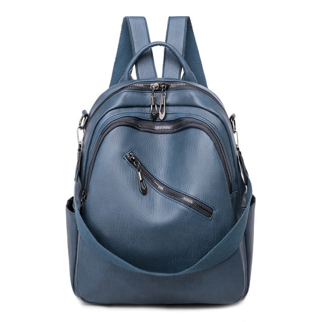 Women Backpack High Quality PU Leather Backpack for Teenage Girls School Bag large capacity Female shoulder bag Bagpack Mochila