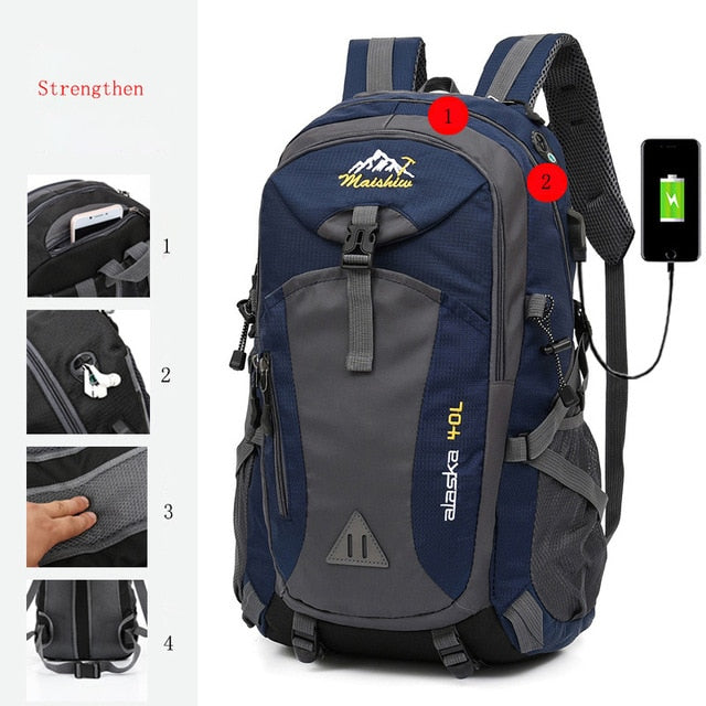 Hot Unisex Mountaineering Waterproof Backpack Men Climbing Hiking Bag Pack Outdoor Camping Travel Backpacks Cycling Sport Bags