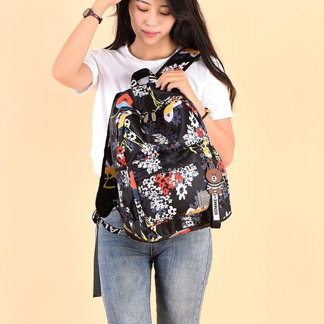 Print Hawaii Style Brand 2021 Backpacks For School Teenagers Girls Bags Fashion Women Travel Back Pack
