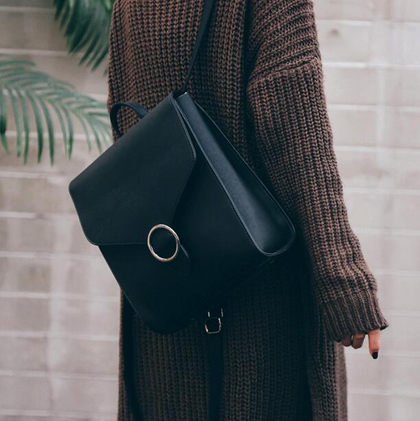 Fashion Women Backpack 2021 PU Leather Retro Female bag schoolbags Teenage Girl High Quality Travel books Rucksack Shoulder Bags
