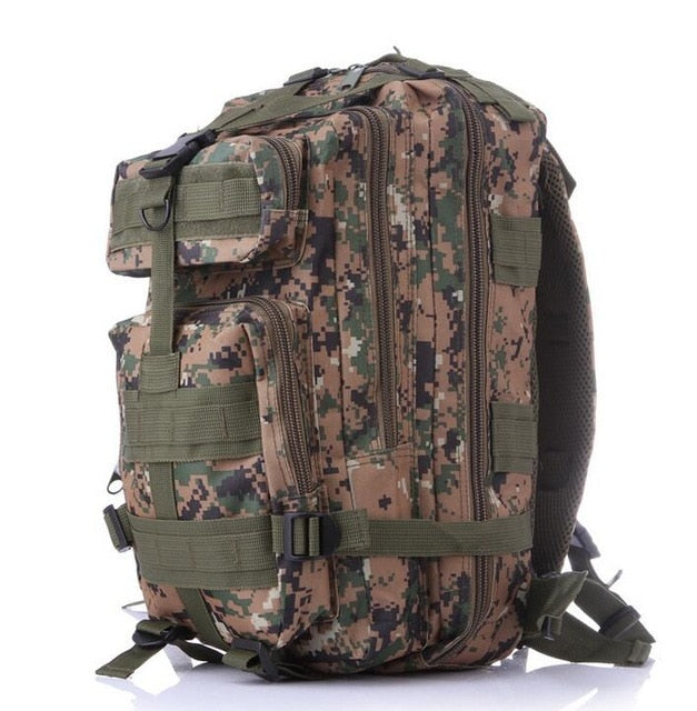3P Tactical Backpack Military Molle Army Bag Outdoor Hiking Camping Rucksack Traveling Shoulder Bag About 30L