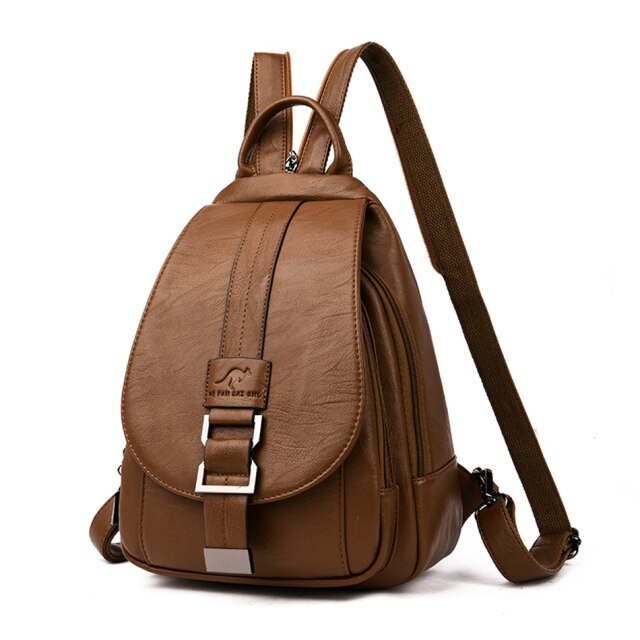 Genuine Brand Travel Backpack Women Soft Leather Shoulder Bags For Women 2021 Designer School Bags For Teenage Girls Mochilas