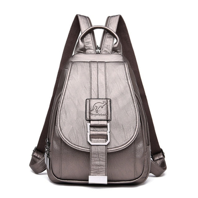 Genuine Brand Travel Backpack Women Soft Leather Shoulder Bags For Women 2021 Designer School Bags For Teenage Girls Mochilas