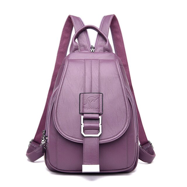 Genuine Brand Travel Backpack Women Soft Leather Shoulder Bags For Women 2021 Designer School Bags For Teenage Girls Mochilas