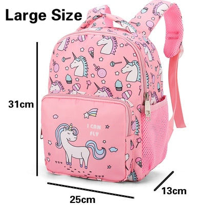 Girl School Bags Child Pink Purple Printing Backpack Kindergarten Cute Girls Children's Schoolbag Waterproof Kids Dropshipping