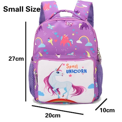 Girl School Bags Child Pink Purple Printing Backpack Kindergarten Cute Girls Children's Schoolbag Waterproof Kids Dropshipping